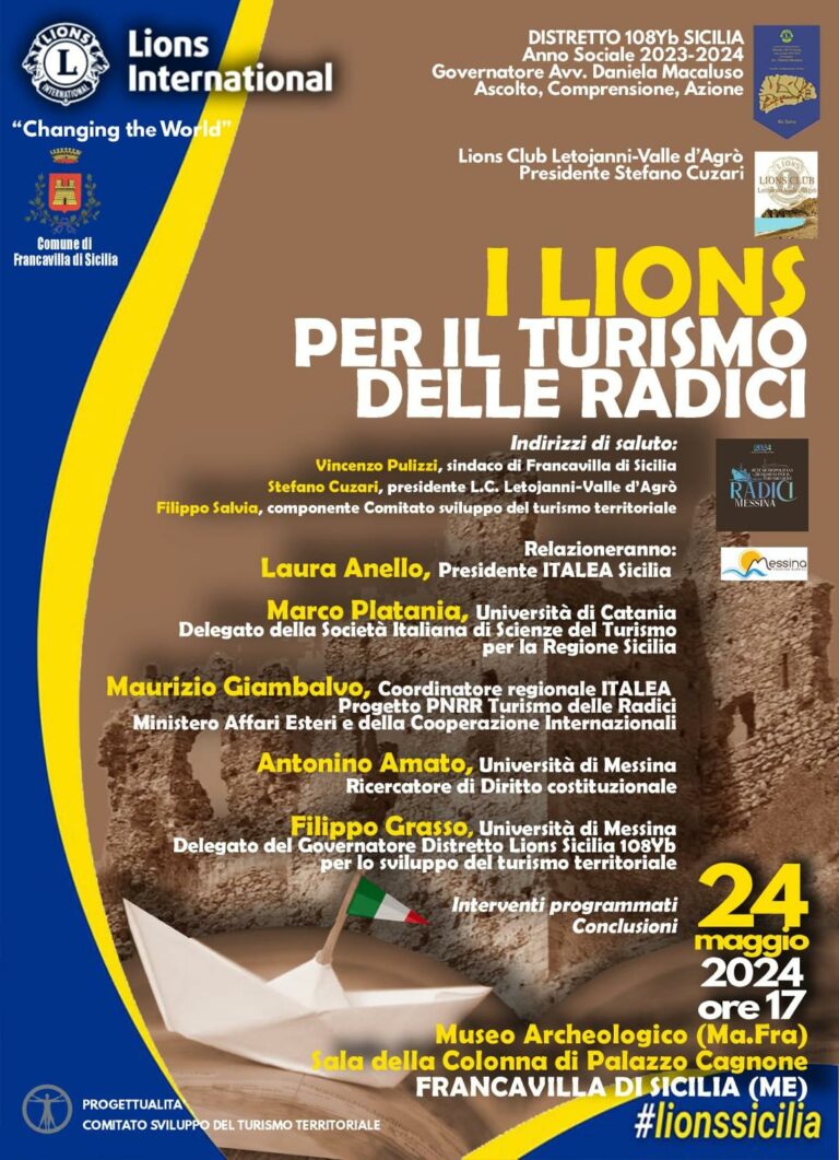 Francavilla di Sicilia- I Lions per il turismo delle radici